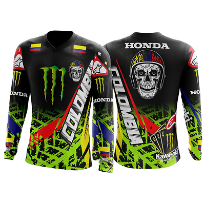 Arte vetor camisa Motocross Trilha Mod-0005