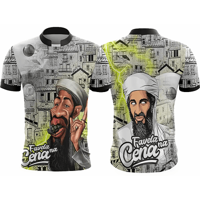 Arte estampa camisa bin Laden favela Mod-0013