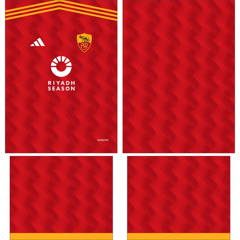 Arte Vetor Camisa As Roma Quarta 2023-2024