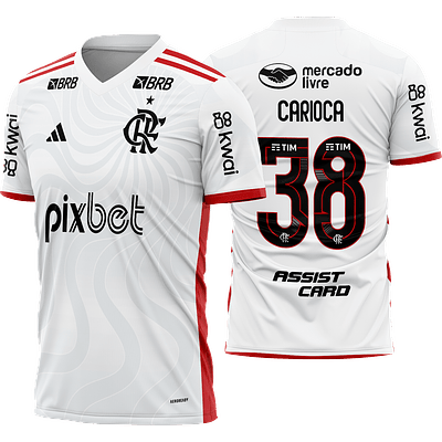 Arte Vetor Camisa Flamengo Reserva 2024-25+Fonte