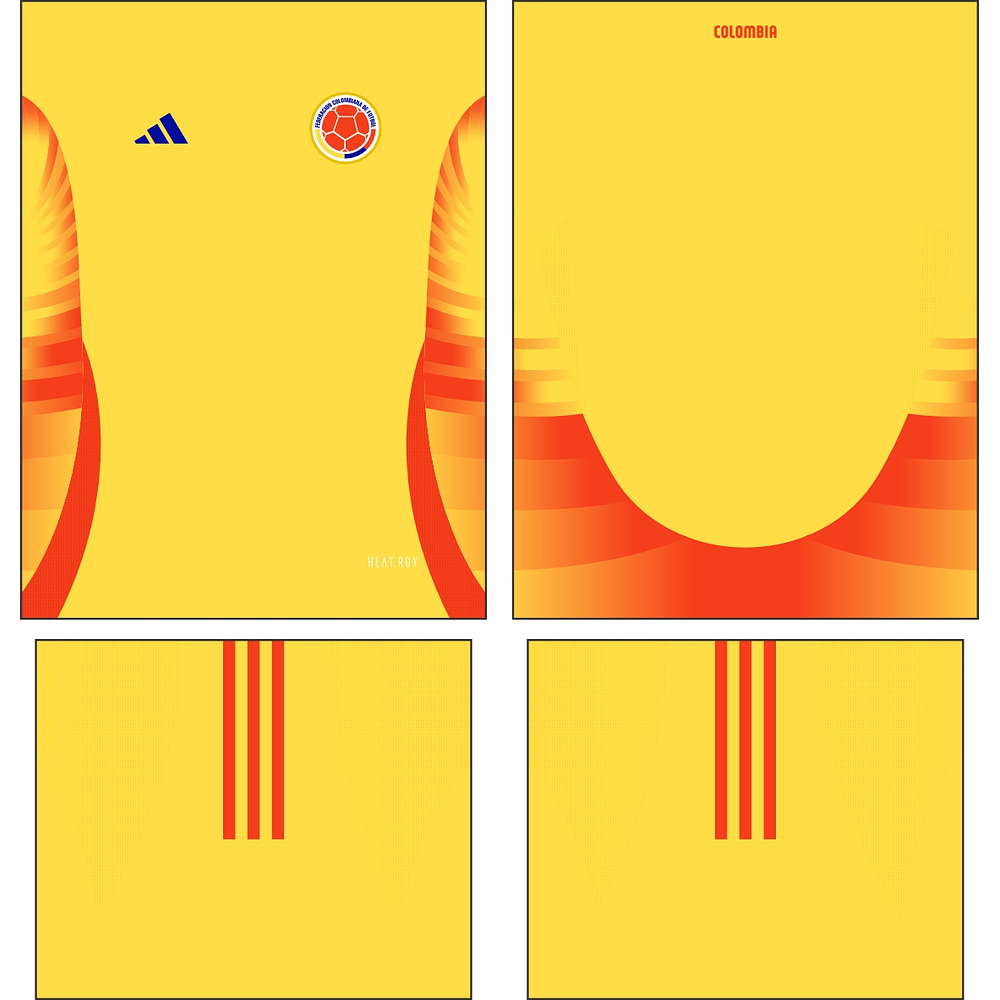 Arte Vetor Camisa Colombia Local 2024-25