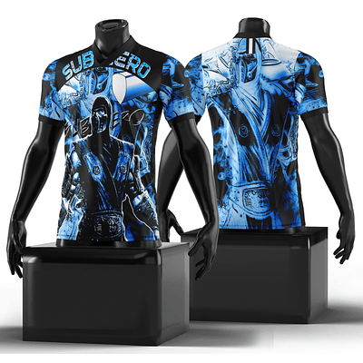 Arte Vetor Camisa Sub Zero Mortal Kombat Mod-193