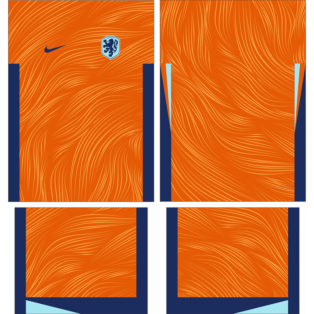 Arte Vetor Camisa Holanda Conceito 2024-25