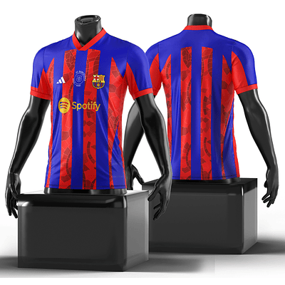 Arte Vetor Camisa Barcelona Conceito 2024 Fantasia