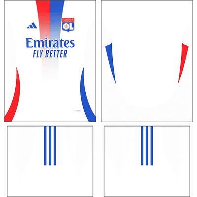 Arte Vetor Camisa Olympique Lyon Local 2024-2025