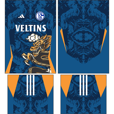 Arte Vetor Camisa Schalke 04 Conceito 2024