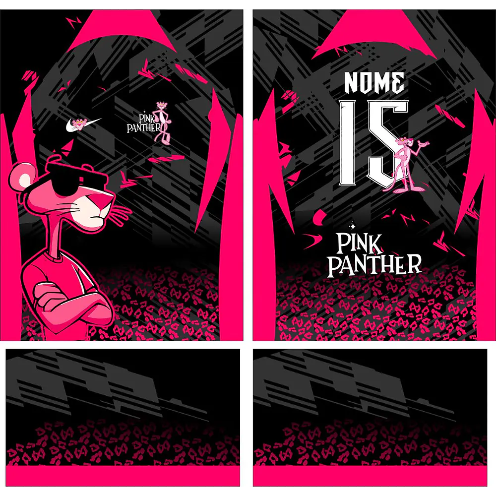 Arte Vetor camisa pantera cor de rosa interclasse Mod-215
