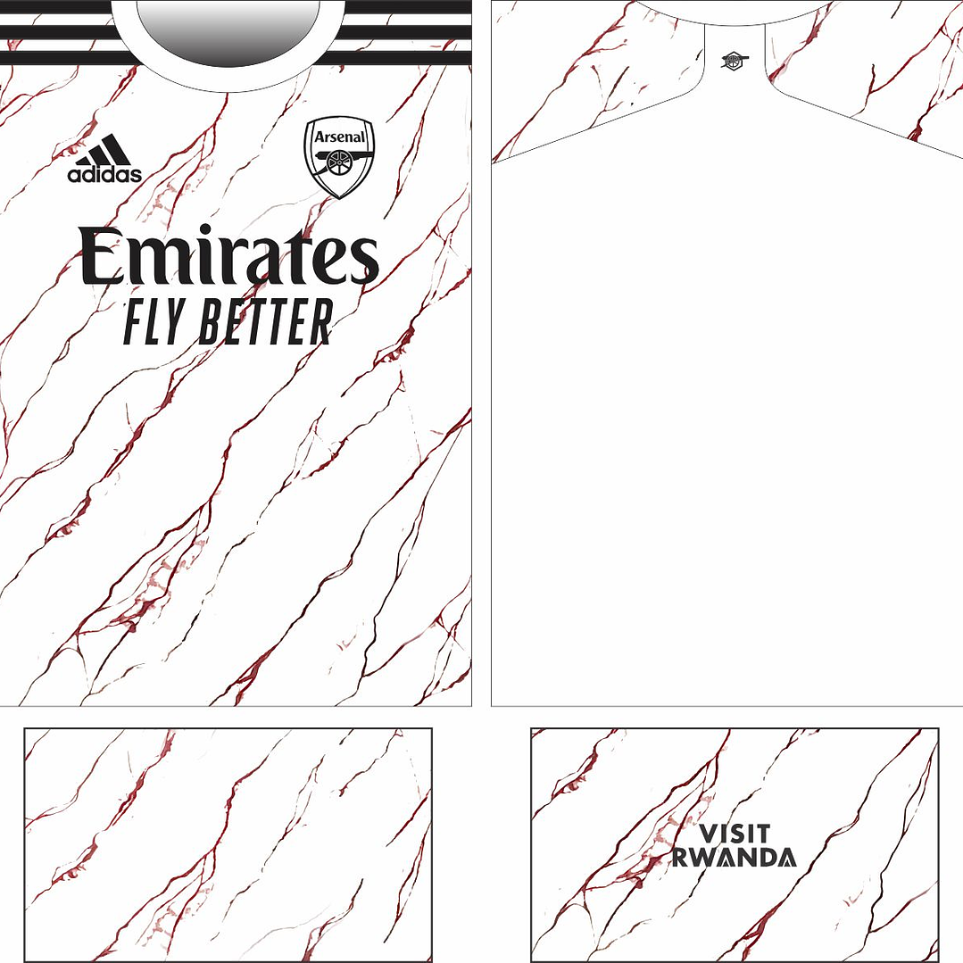 Arte Vetor Camisa Arsenal Away 2020-2021 1