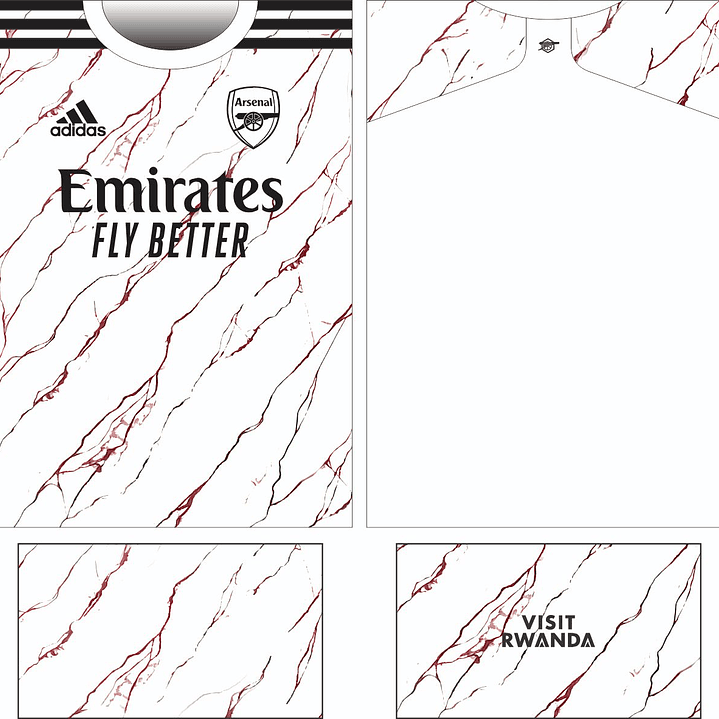 Arte Vetor Camisa Arsenal Away 2020-2021 1