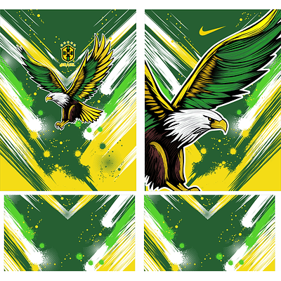 Arte Vetor Camisa Brasil Eagles Conceito 2024