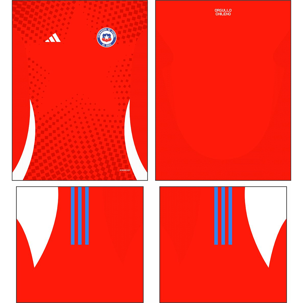 Arte Vetor Camisa Chile Local 2024-25