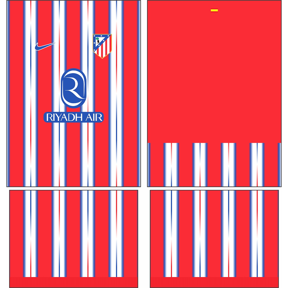 Arte Vetor Camisa Atletico Madrid Local 2024-2025