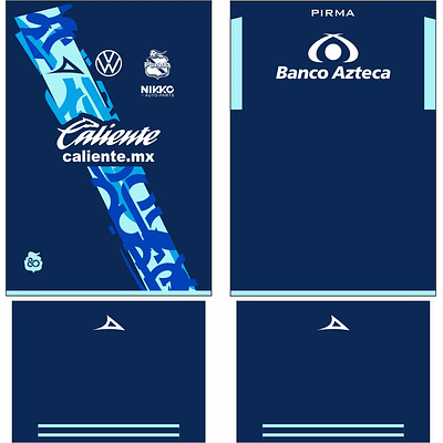 Arte Vetor Camisa Puebla Visita 2024-2025