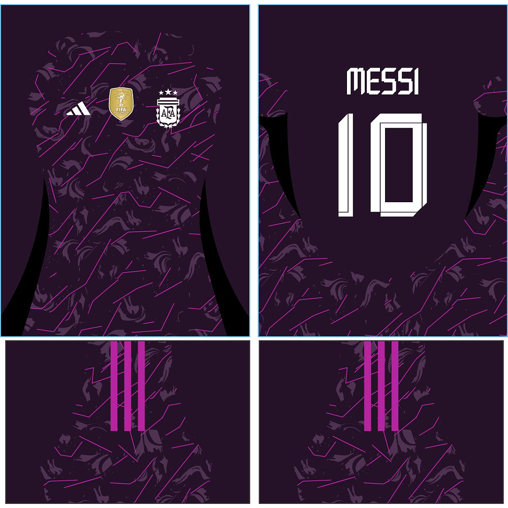 Arte Vetor Camisa Argentina Conceito Grunge 2024