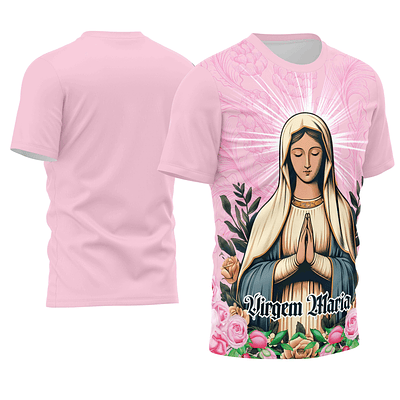 Arte estampa camisa Virgem Maria Mod-35