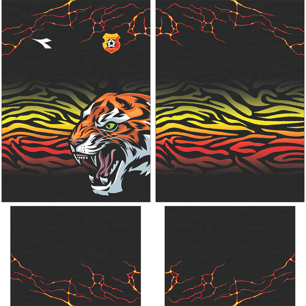 Arte Vetor Camisa CS Herediano Conceito tigre 2024