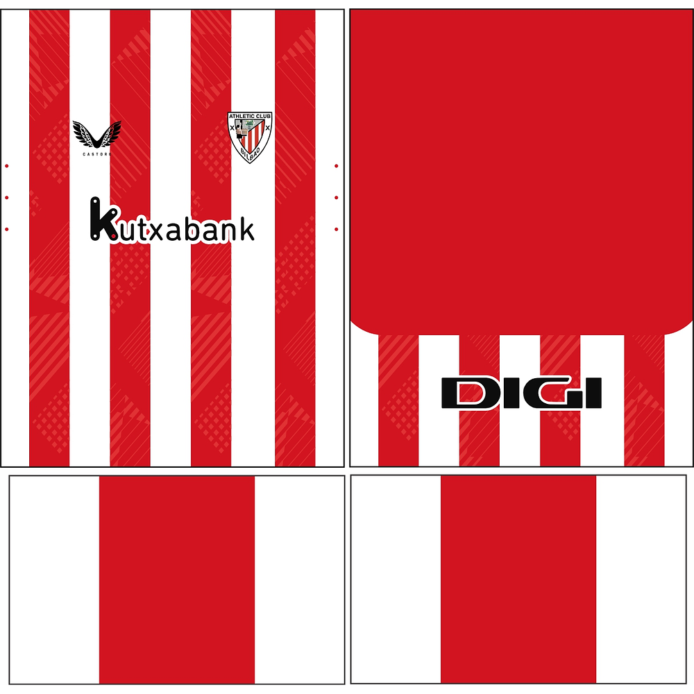 Arte Vetor Camisa Athletic Club Bilbao 2024-25