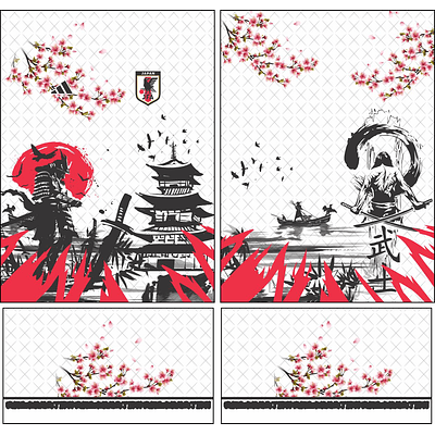 Arte Vetor Camisa Japão Conceito Samurai 2024