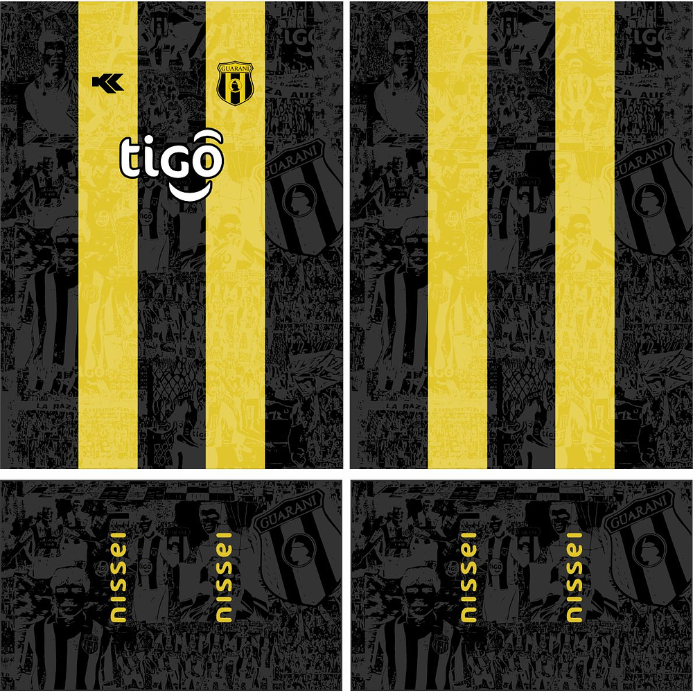 Arte Vetor Camisa Club Guarani Home Kit 2022