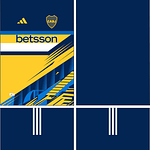 Arte Vetor Camisa Boca Juniors concept 2024