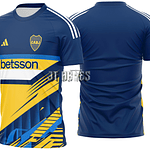 Arte Vetor Camisa Boca Juniors concept 2024