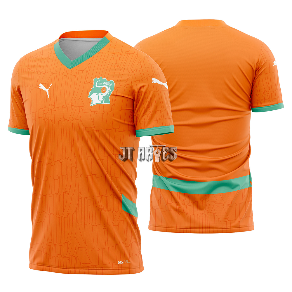 Arte Vetor Camisa Costa De Marfim Local 2024-2025