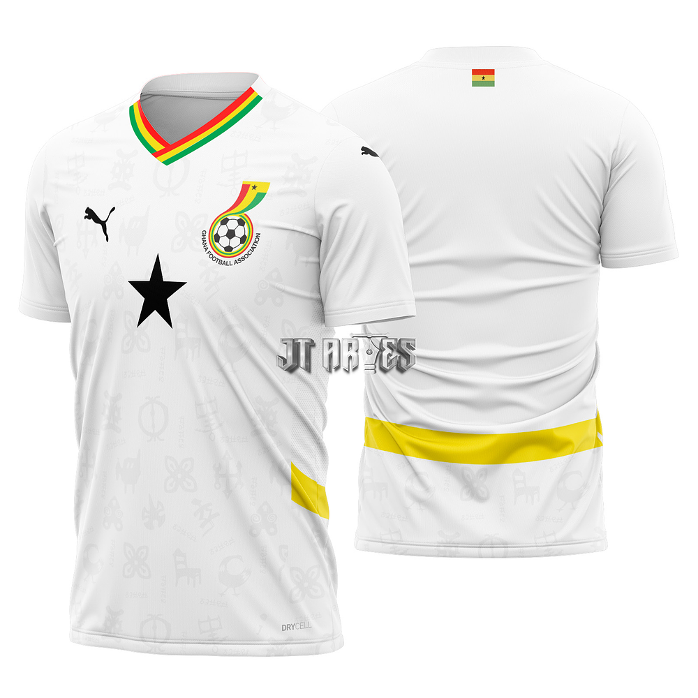 Arte Vetor Camisa Ghana Local 2024-2025