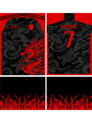 Arte Vetor Camisa Interclasse dragão Mod-843