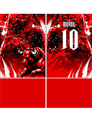 Arte Vetor Camisa Interclasse touro Mod-845