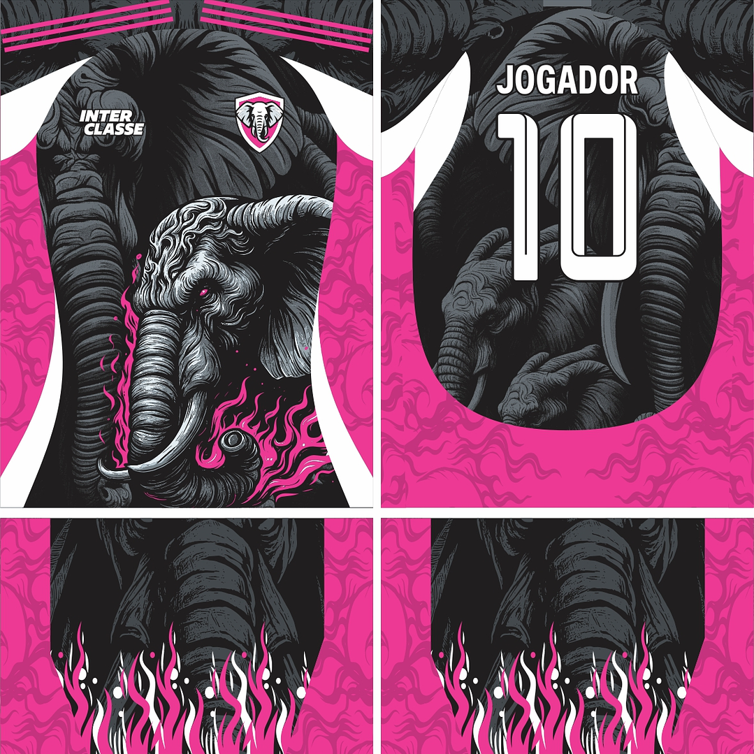 Arte Vetor Camisa Interclasse elefante Mod-846 2