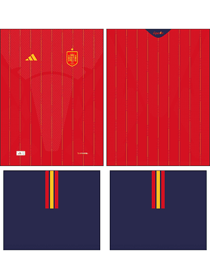 Arte Vetor Camisa Espanha Local 2026
