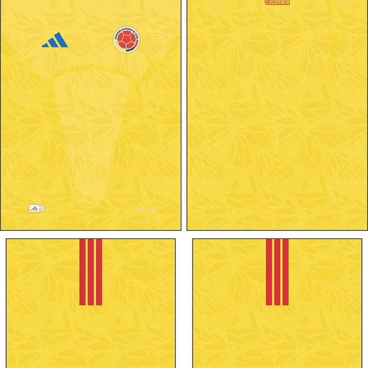 Arte Vetor Camisa Colombia Local 2026 2