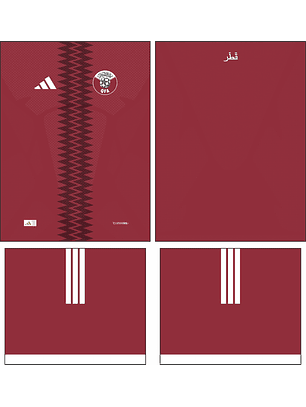 Arte Vetor Camisa Qatar Local 2026