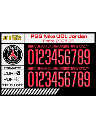 Fonte PSG Nike UCL 2025-26 Jordan