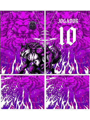 Arte Vetor Camisa Interclasse lobo Mod-853