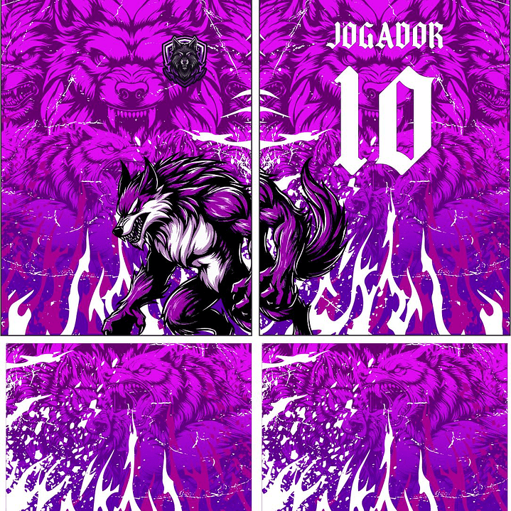 Arte Vetor Camisa Interclasse lobo Mod-853 2