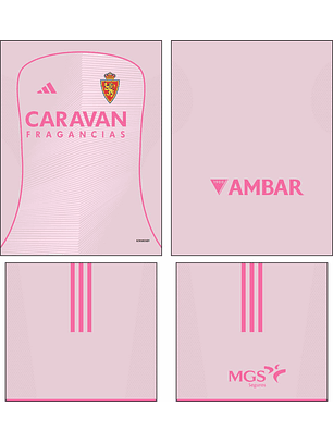 Arte Vetor Camisa Real Zaragoza quarta 2025-2026