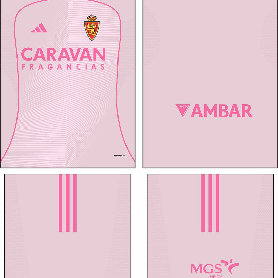 Arte Vetor Camisa Real Zaragoza quarta 2025-2026 2