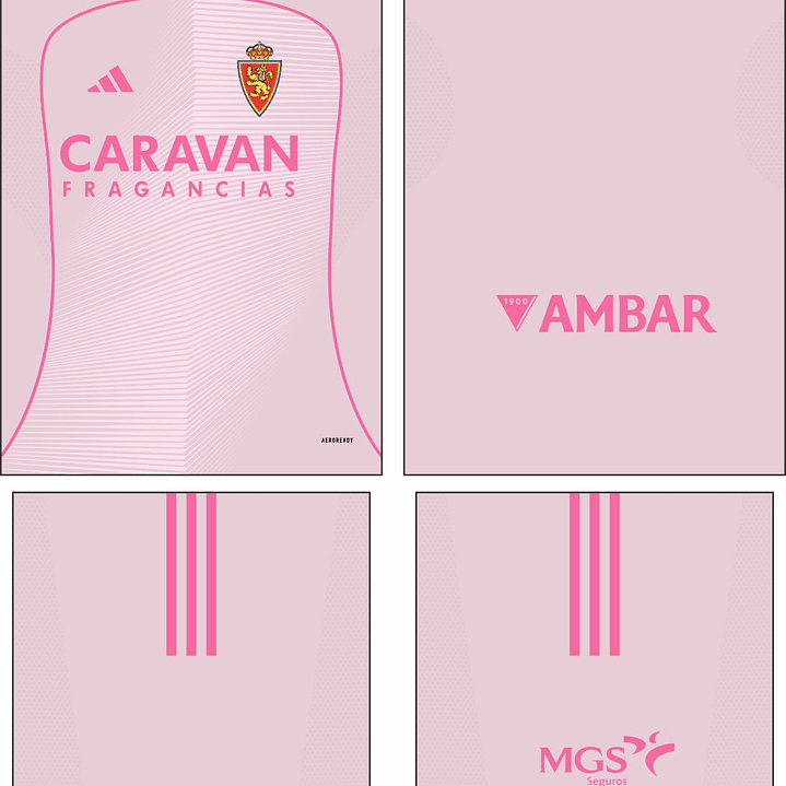 Arte Vetor Camisa Real Zaragoza quarta 2025-2026 2