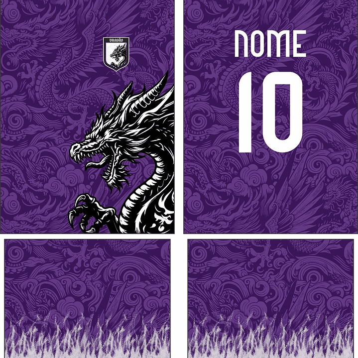 Arte Vetor Camisa Interclasse Dragão Mod-857 2