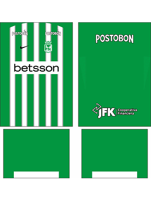 Arte Vetor Camisa Atletico Nacional Local 2026