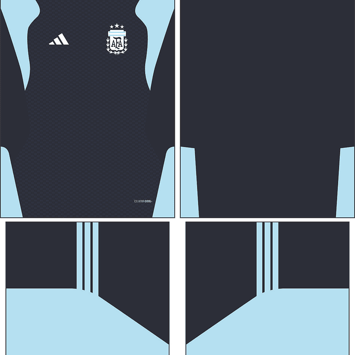 Arte Vetor Camisa Argentina treino II 2026 2