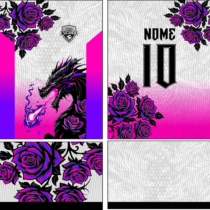 Arte vetor camisa Interclasse Dragão Mod-858 2