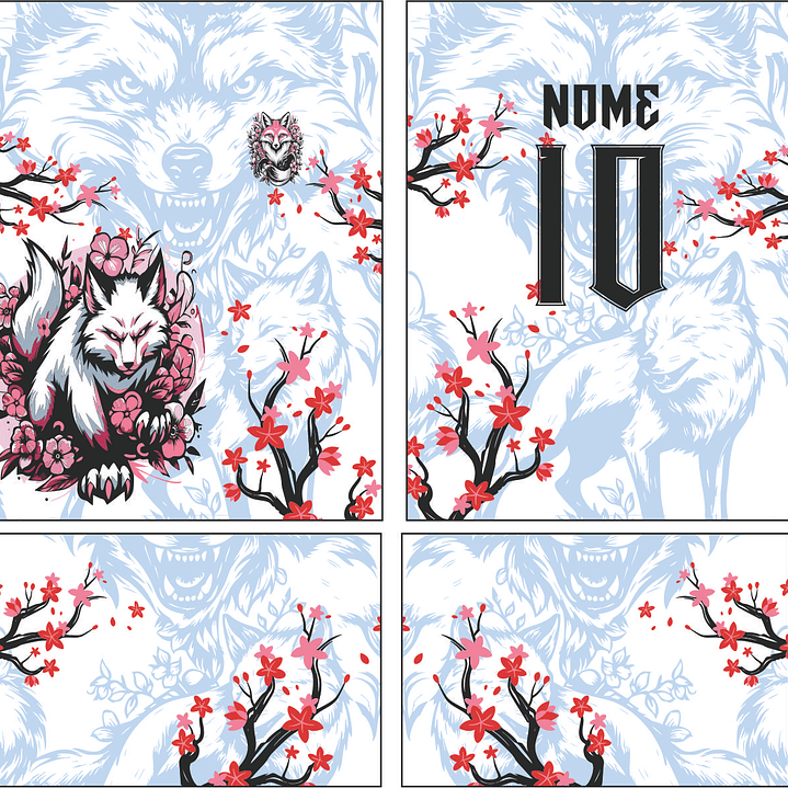 Arte vetor camisa Interclasse raposa Mod-859 2