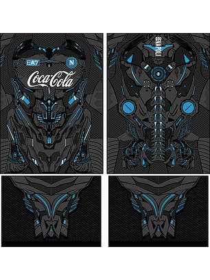 Arte Vetor Camisa Napoli treino 2025-2026