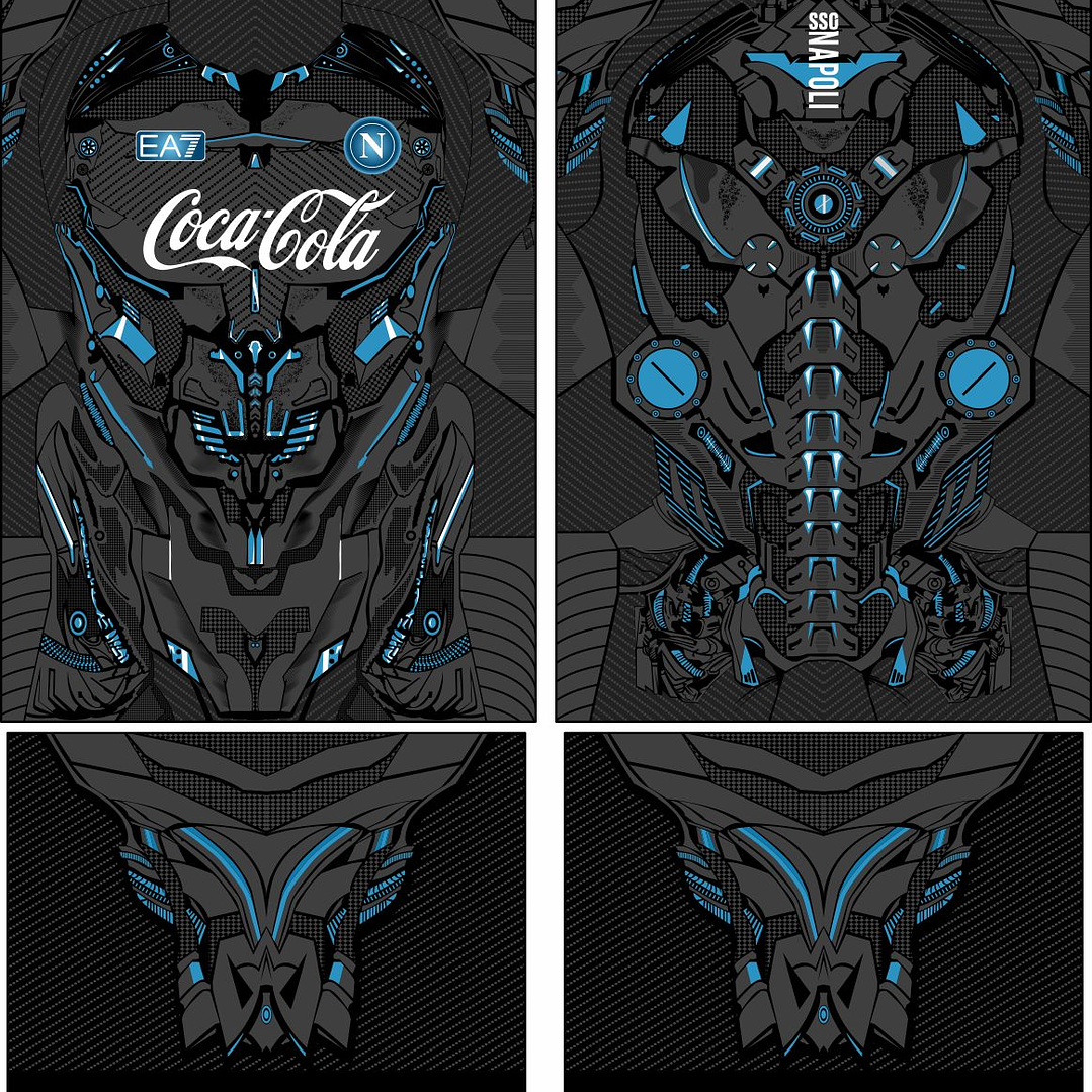 Arte Vetor Camisa Napoli treino 2025-2026 2