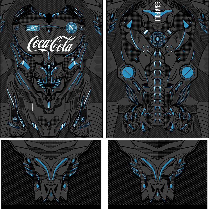 Arte Vetor Camisa Napoli treino 2025-2026 2