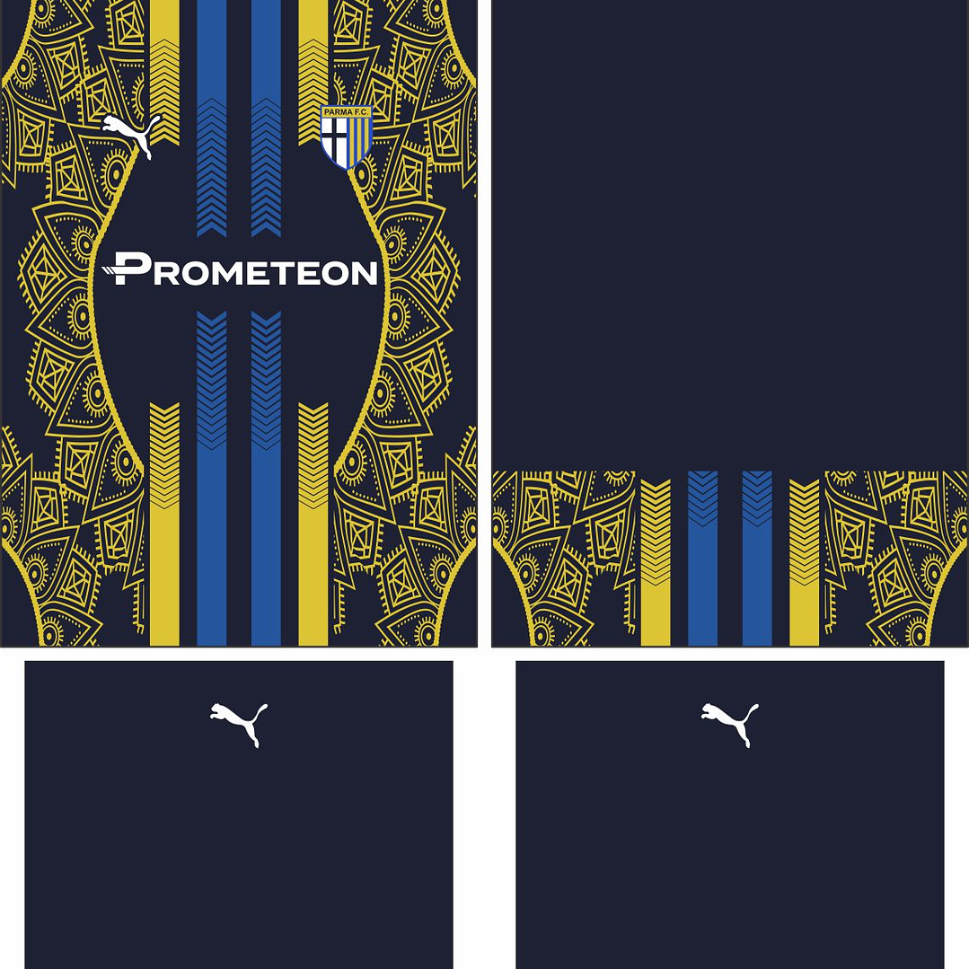 Arte Vetor Camisa Parma Calcio Concept 2025 2