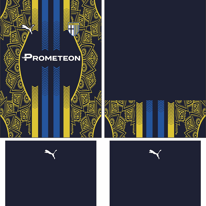 Arte Vetor Camisa Parma Calcio Concept 2025 2