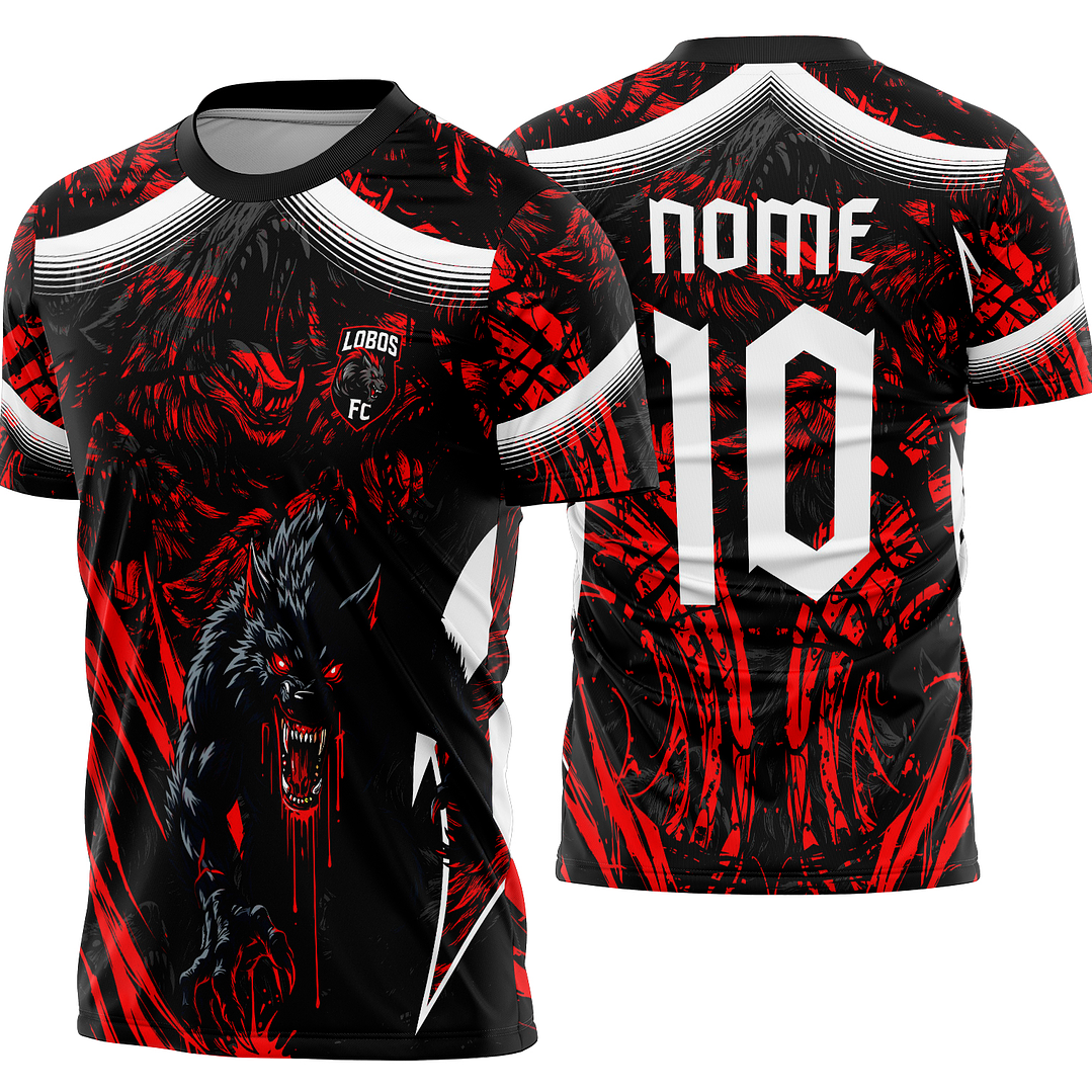 Arte Vetor Camisa Interclasse lobo Mod-861 1